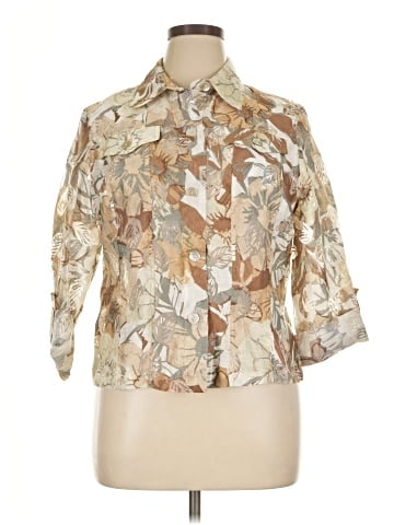 Ruby Rd. 3/4 Sleeve Button-Down Shirt (view 1)