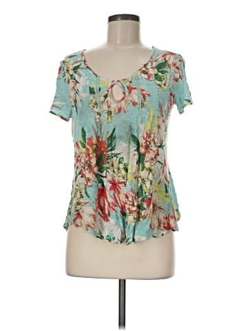 Cable & Gauge Short Sleeve Blouse (view 1)