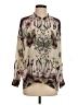 ETRO 100% Silk Print Ivory Long Sleeve Silk Top Size EU (IT) 40 / US 4 - photo 1