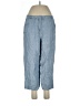 JM Collection 100% Linen Blue Linen Pants Size 12 - photo 1