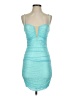 Alyce 100% Polyester Teal Blue Cocktail Dress Size 4 - photo 1