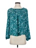 Gibson 100% Polyester Teal Long Sleeve Blouse Size S - photo 1