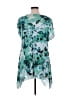 One World Teal Short Sleeve Blouse Size 1X - photo 2