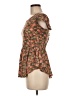 Painted Threads Brown Short Sleeve Blouse Size M - photo 5