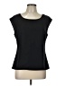 Ann Taylor 100% Polyester Black Sleeveless Blouse Size 12 - photo 1