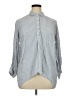 Premise Studio 100% Rayon Stripes Blue 3/4 Sleeve Blouse Size 1X - photo 1