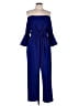 Eliza J Color Block Blue Jumpsuit Size 16 - photo 1