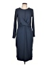 Nine West Solid Blue Casual Dress Size L - photo 1