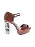 Sergio Zelcer White Brown Heels Size 10 - photo 1