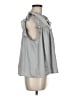 Lands' End 100% Polyester Gray Sleeveless Blouse Size M - photo 4
