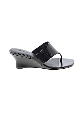 Madewell The Deanna Thong Wedge Sandal in Leather (view 1)