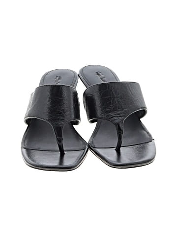 Madewell The Deanna Thong Wedge Sandal in Leather (view 2)