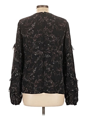Ecru Long Sleeve Silk Top (view 2)
