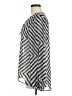 2b bebe 100% Polyester Houndstooth Silver Long Sleeve Blouse Size M - photo 5
