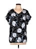 VIISHOW Black Short Sleeve Blouse Size XL - photo 1
