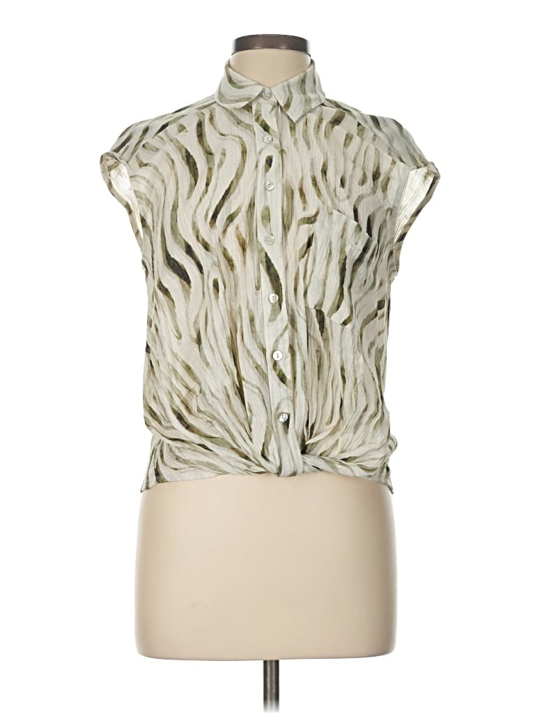 Pre-owned Fun2fun Sleeveless Blouse In Ivory
