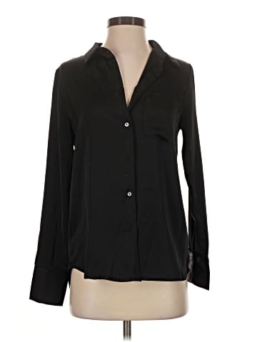Aqua Long Sleeve Blouse (view 1)