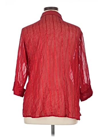 Club Z Collection 3/4 Sleeve Button-Down Shirt (view 2)