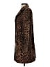 Sofia Cashmere Animal Print Brown Wool Coat Size 4 - photo 5