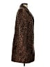 Sofia Cashmere Animal Print Brown Wool Coat Size 4 - photo 4