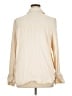 Topshop 100% Viscose Solid Ivory Long Sleeve Button-Down Shirt Size 14 - photo 2