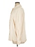 Topshop 100% Viscose Solid Ivory Long Sleeve Button-Down Shirt Size 14 - photo 5