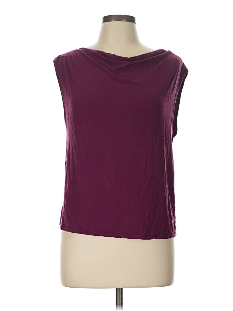Pre-owned Fabletics Sleeveless T-shirt In Burgundy