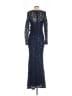 Betsy & Adam Solid Blue Cocktail Dress Size 6 - photo 2