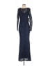 Betsy & Adam Solid Blue Cocktail Dress Size 6 - photo 1