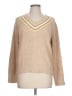 Talbots Chevron-herringbone Solid Tan Pullover Sweater Size L - photo 1