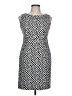 Charter Club 100% Polyester Houndstooth Black Cocktail Dress Size 10 Petite - photo 1