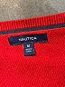 Nautica 100% Cotton Stripes Red Pullover Sweater Size M - photo 7