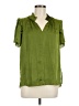 Jigsaw 100% Polyester Green Short Sleeve Blouse Size 6 - photo 1
