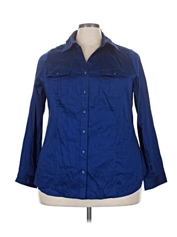 Lane Bryant 3/4 Sleeve Button-Down Shirt (view 1)