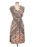 En Focus Studio Print Tan Cocktail Dress Size 12 - photo 1