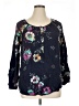 Faded Glory 100% Rayon Blue Long Sleeve Blouse Size 16 - 18 - photo 1