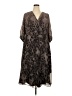 DKNY 100% Polyester Animal Print Brown Casual Dress Size 18 - photo 1