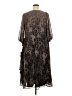 DKNY 100% Polyester Animal Print Brown Casual Dress Size 18 - photo 2