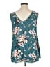 Torrid 100% Polyester Teal Tank Top Size 1X Plus (1) - photo 2