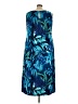 Connected Apparel Tropical Blue Casual Dress Size 24 - photo 2