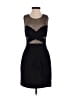 BCBGMAXAZRIA 100% Polyester Argyle Black Cocktail Dress Size 0 - photo 1