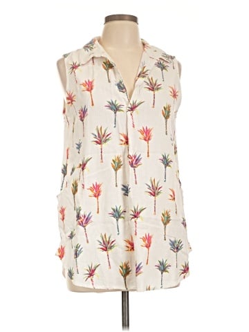 For Cynthia Sleeveless Button-Down Shirt (view 1)