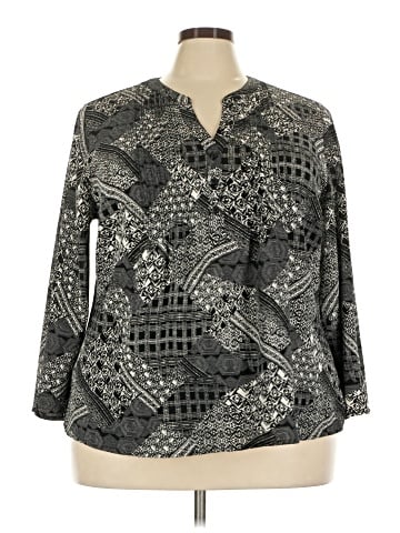 Notations Long Sleeve Blouse (view 1)
