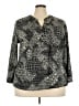 Notations Gray Long Sleeve Blouse Size 3X - photo 1