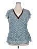 Momentum 100% Polyester Teal Short Sleeve Blouse Size 18 - photo 1