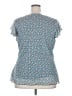 Momentum 100% Polyester Teal Short Sleeve Blouse Size 18 - photo 2