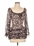 Verty Brown 3/4 Sleeve Blouse Size L - photo 1
