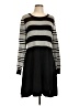 Eliza J Stripes Black Pullover Sweater Size L - photo 1