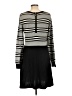 Eliza J Stripes Black Pullover Sweater Size L - photo 2