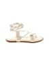 J.Crew 100% Leather Solid Ivory Sandals Size 8 - photo 1